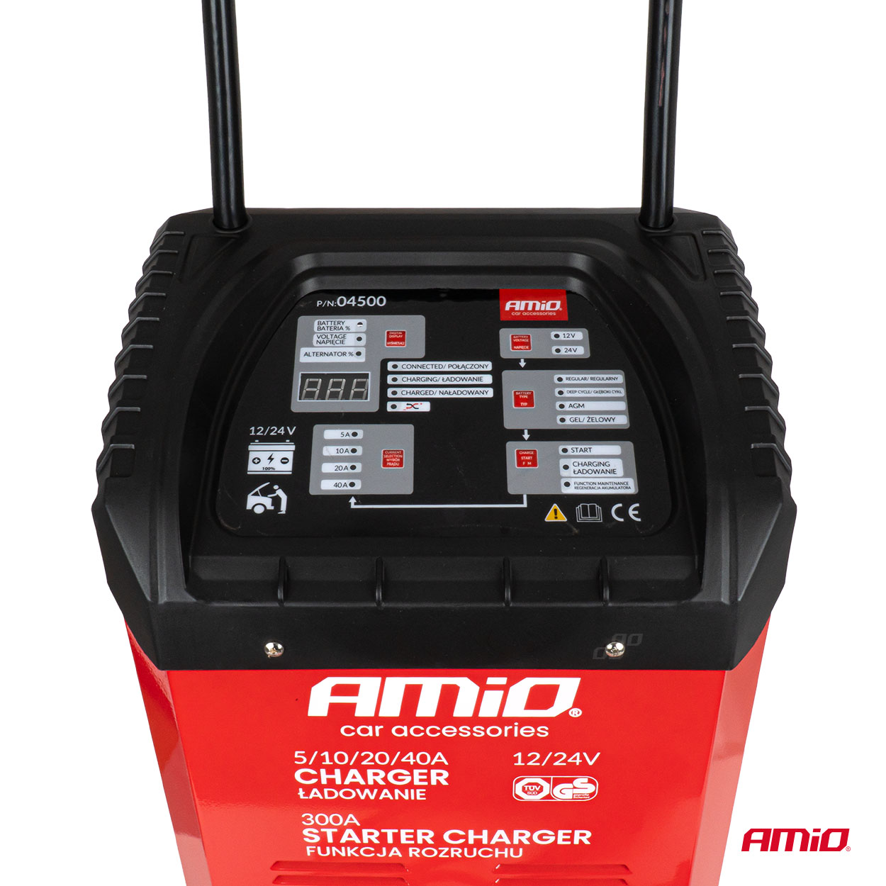 Arrancador de coche con función de cargador de batería máx. 40 A 12 V 24 V arranque 300 A 04500 AMIO - detalle 8