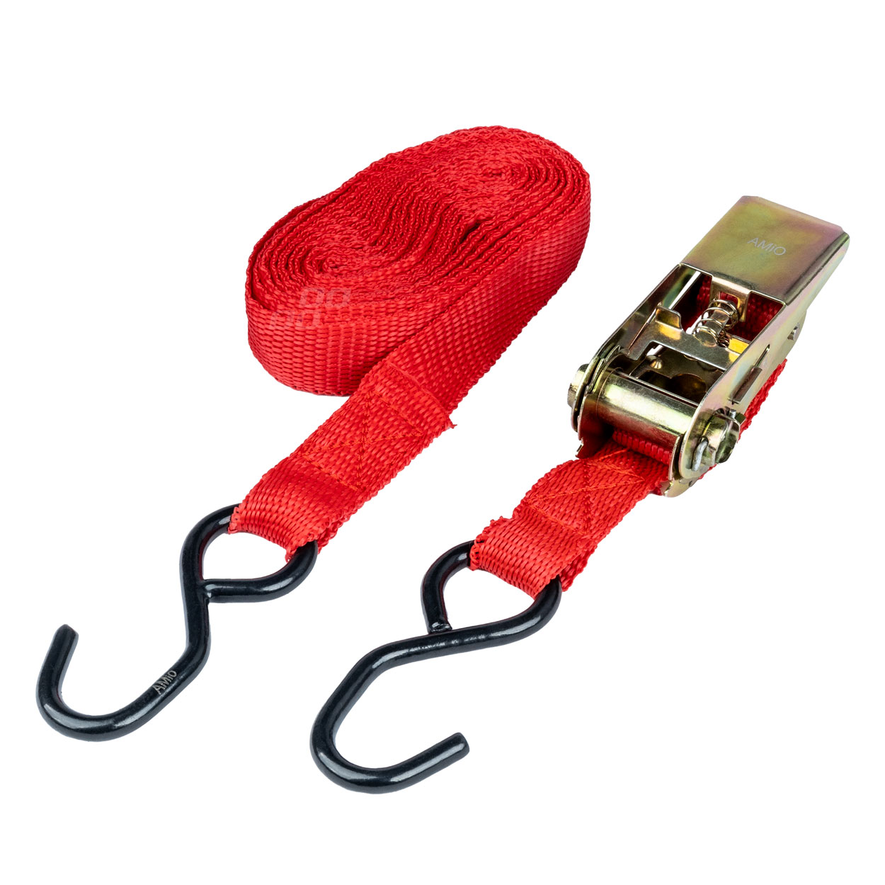 Juego cintas de amarre con tensor 700kg 25mm 4,5m 4 unid. BELT-03 AMIO - detalle 8