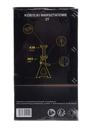 Juego de 2 caballetes para coche 3 T 303-438 mm KD3183 KRAFT&DELE - detalle 8