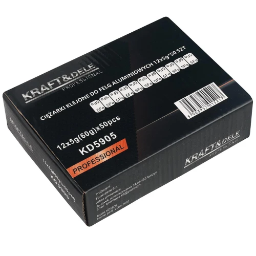 Pack de 50 tiras de contrapesos adhesivos para llantas 60 g (12 x 5 g) KD5905 KRAFT&DELE - detalle 8