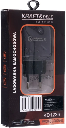 Cargador USB de red Quick Charge 3.0 KD1236 KRAFT&DELE - detalle 7