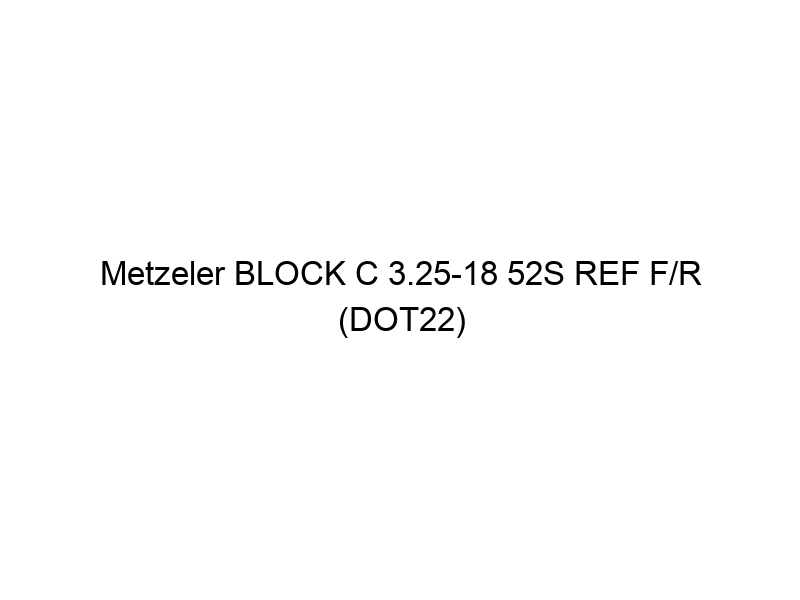 Metzeler 3.25-19 54P BLOCK C F/R