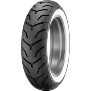 Neumático trasero Dunlop D407 WWW de banda blanca