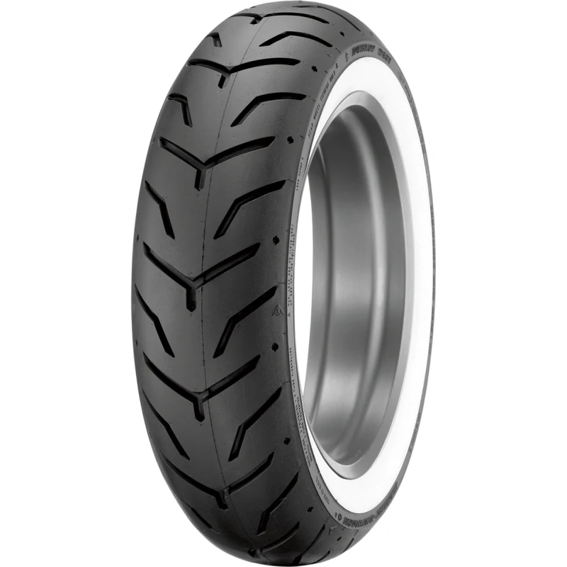 Neumático trasero Dunlop D407 WWW de banda blanca