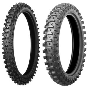 Juego BRIDGESTONE X10 · 80/100-21 + 110/90-19 · 2 neumáticos moto