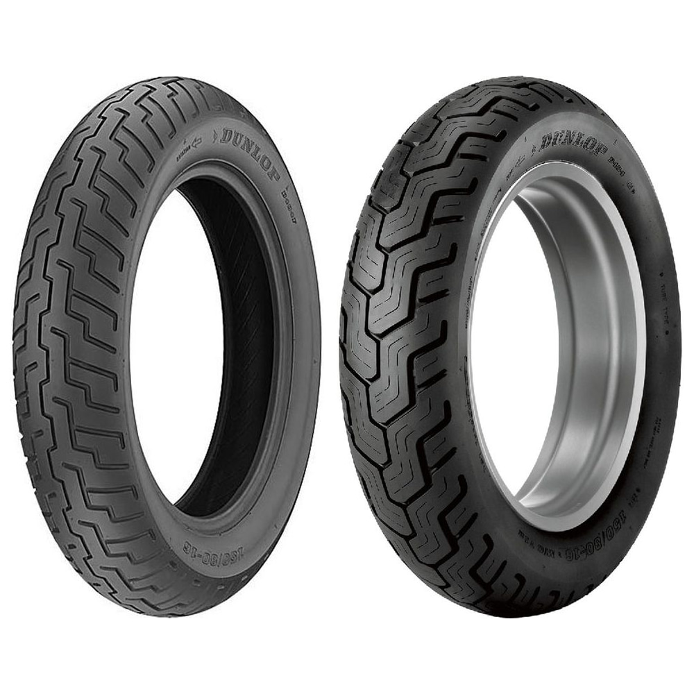 Juego DUNLOP D404 · 130/90-16 + 150/80-16 · 2 neumáticos moto