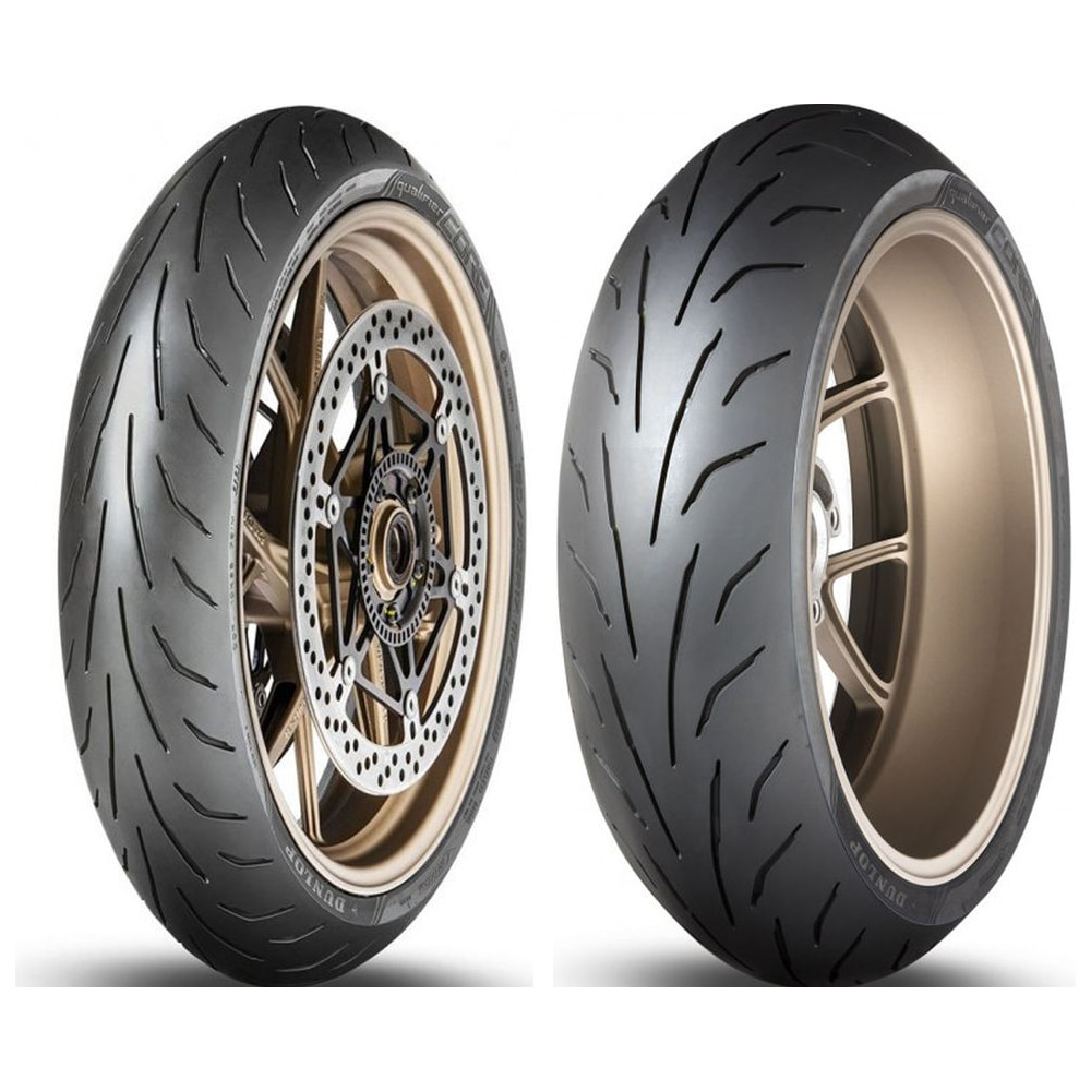 Juego DUNLOP QUALIFIER CORE · 120/60-17 + 160/60-17 · 2 neumáticos moto