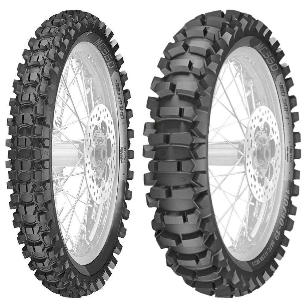 Juego METZELER MC360 · 80/100-21 + 110/100-18 · 2 neumáticos moto